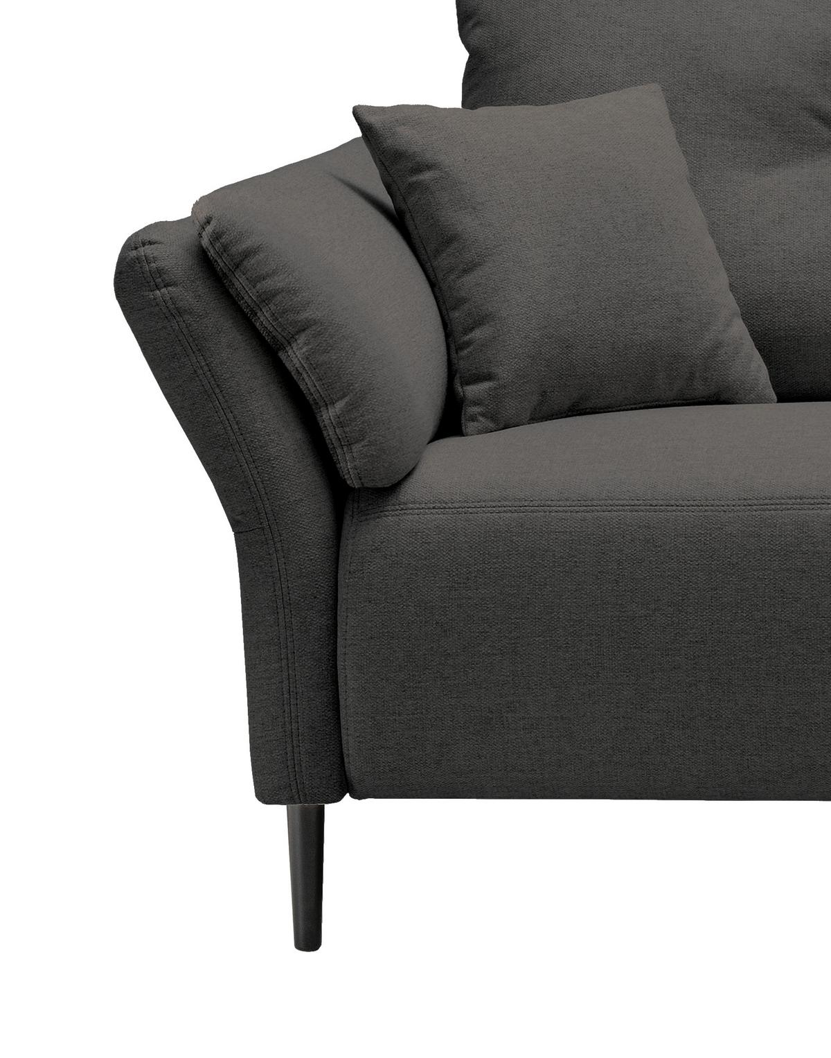 Ecksofa Piatelli Schwarz S: 269x172 Cm - Anthrazit/Schwarz, MODERN, Textil (269/172cm) - MID.YOU