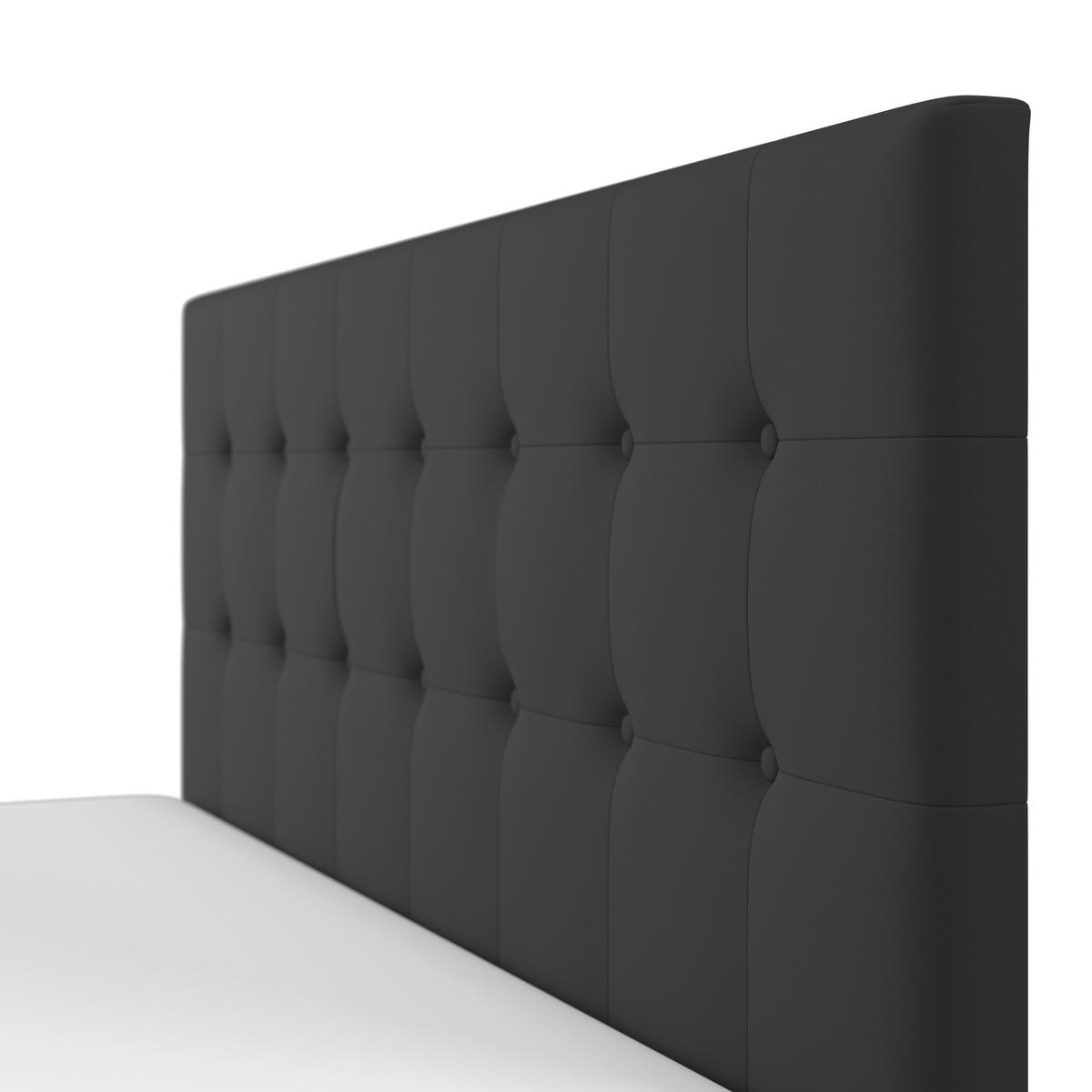 Čalouněná manželská postel FREDERICO, 180x200, černá - černá, Moderní, kov/dřevo (180/200cm) - Bessagi Home