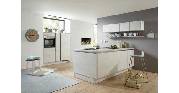Einbauküche Weißbeton Nb. Planbar In Weißbeton Nb. - Weiß, MODERN, Holzwerkstoff - Vertico