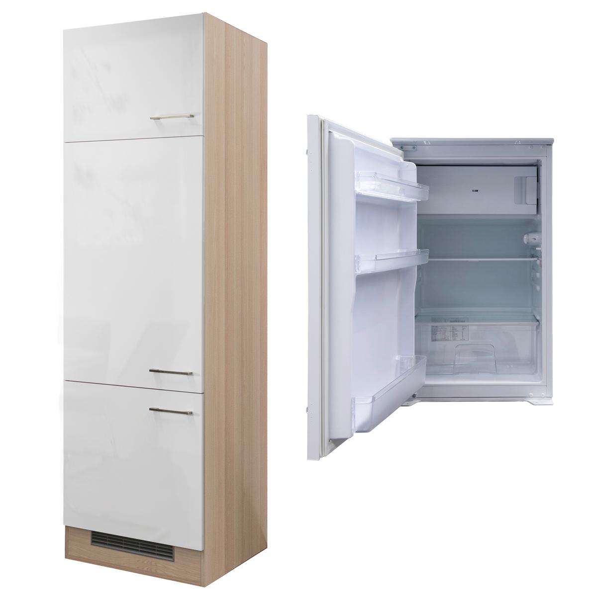 Dreitüriger Umbauschrank einen für Kühlschrank