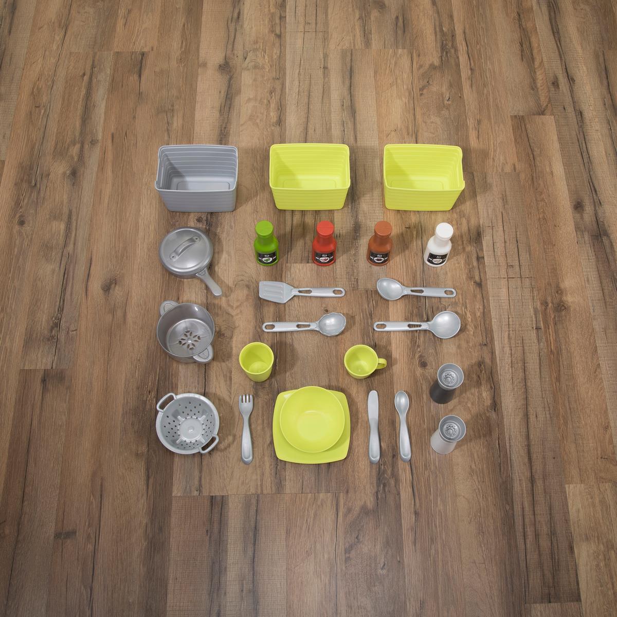 Spielküche Innenstadt Kunststoff ab 2 Jahren + Sound - Weiß/Grau, Basics, Kunststoff (81,9/112,4/26cm)