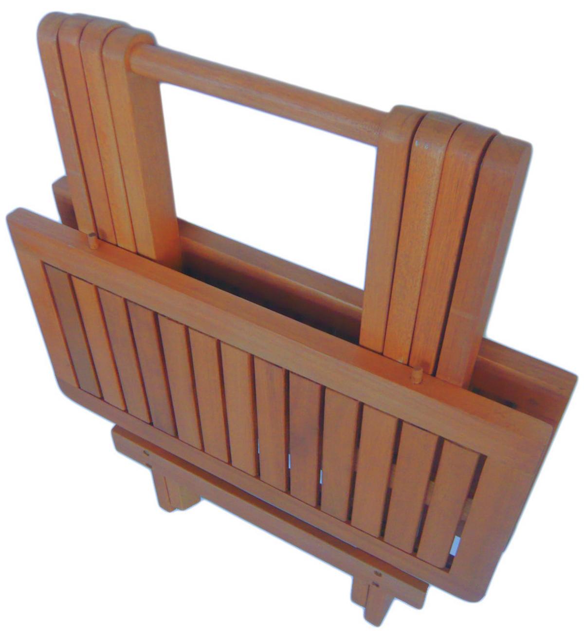 Gartenbeistelltisch Cleveland - Naturfarben, Basics, Holz (50/50/50cm) - Gardenson