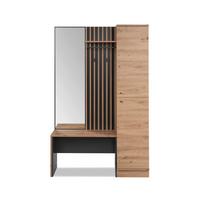Garderobe Medan Eiche Artisan B: 122 Cm - Anthrazit/Eiche Artisan, MODERN, Holzwerkstoff (122/190/37cm) - MID.YOU