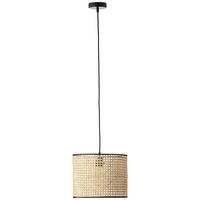 Hängeleuchte Wiley H: 174 cm 1-Flammig, Rattangeflecht - Naturfarben, Natur, Holz/Metall (30/174cm) - Brilliant