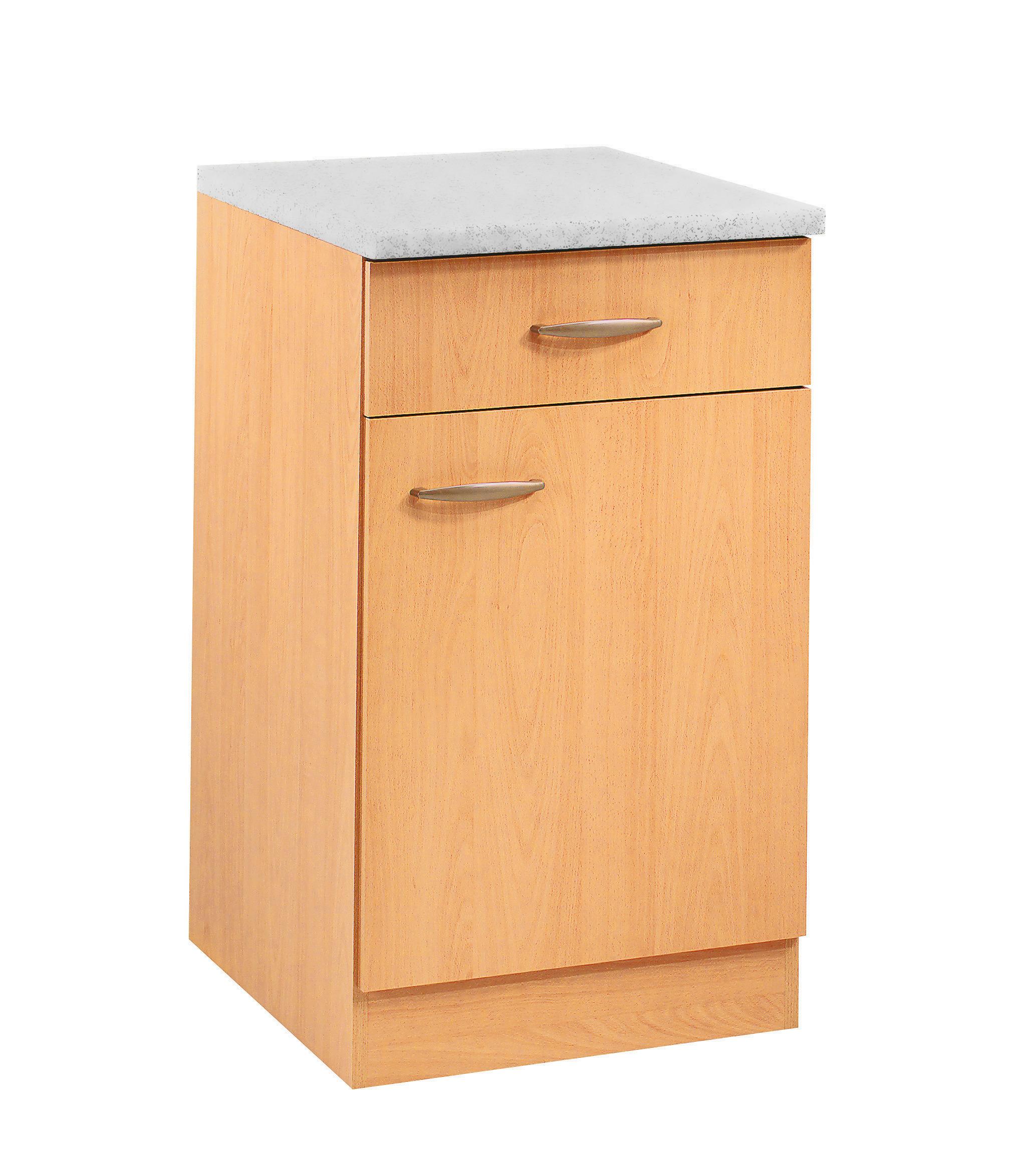 Horní Kuchyňská Skříňka Nano Us50 - šedá/barvy buku, Moderní, kompozitní dřevo (50/85/57cm)