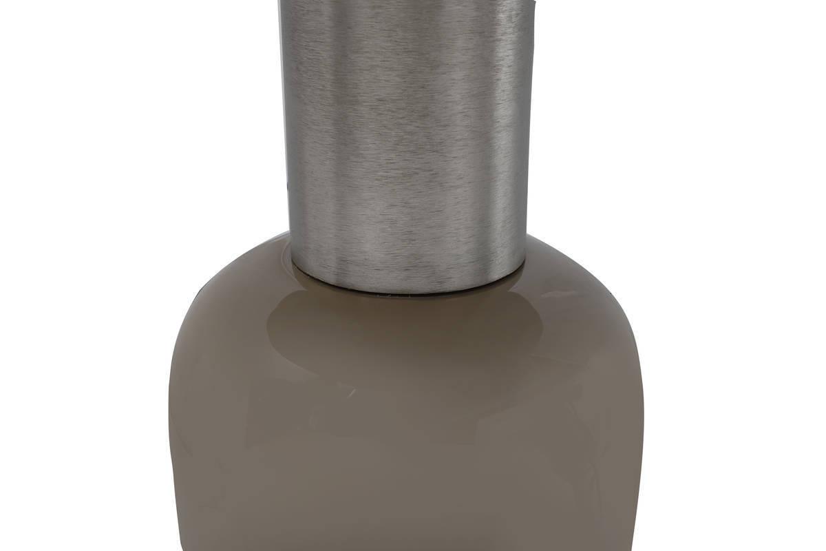 Beistelltisch Art Deco Silberfarben/Taupe - Taupe/Silberfarben, Trend, Metall (41/41/43cm) - Kayoom