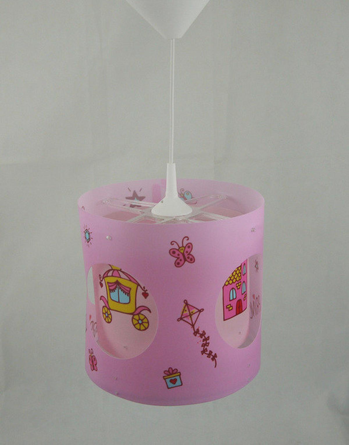 Kinderhängeleuchte Prinzessin 1-Flammig Drehbar - Multicolor/Rosa, Trend, Kunststoff (25/27cm) - Niermann