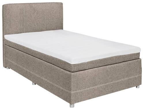 Boxspringbett Luanda 2 - Beige/Silberfarben, MODERN, Holzwerkstoff/Textil (120/200cm) - MID.YOU
