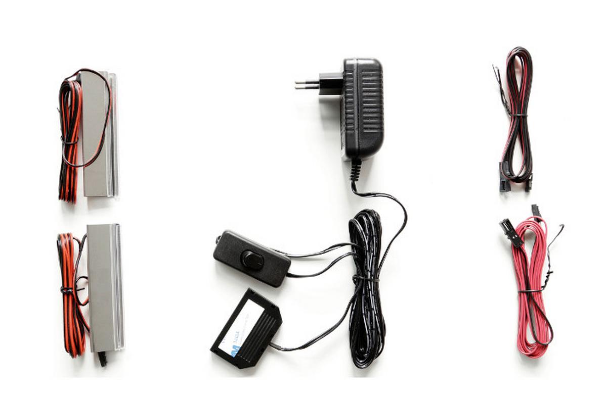 Einlegebodenbeleuchtung Sena 2er Set Led Dimmbar - Schwarz, Design, Kunststoff (10/1/3cm) - Livetastic