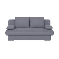 Rozkladacia pohovka BORA, svetlosivá tkanina LUMOS - čierna/svetlosivá, Design, kompozitné drevo/textil (193/85/86cm) - P & B