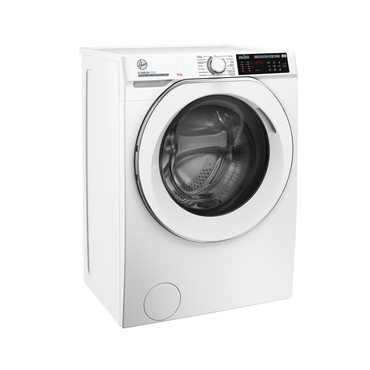 Waschmaschine Hoover Hwq 48amc/1-84 8 Kg 1400 U/Min - Weiß, Basics, Glas/Kunststoff (60/85/54cm) - Hoover
