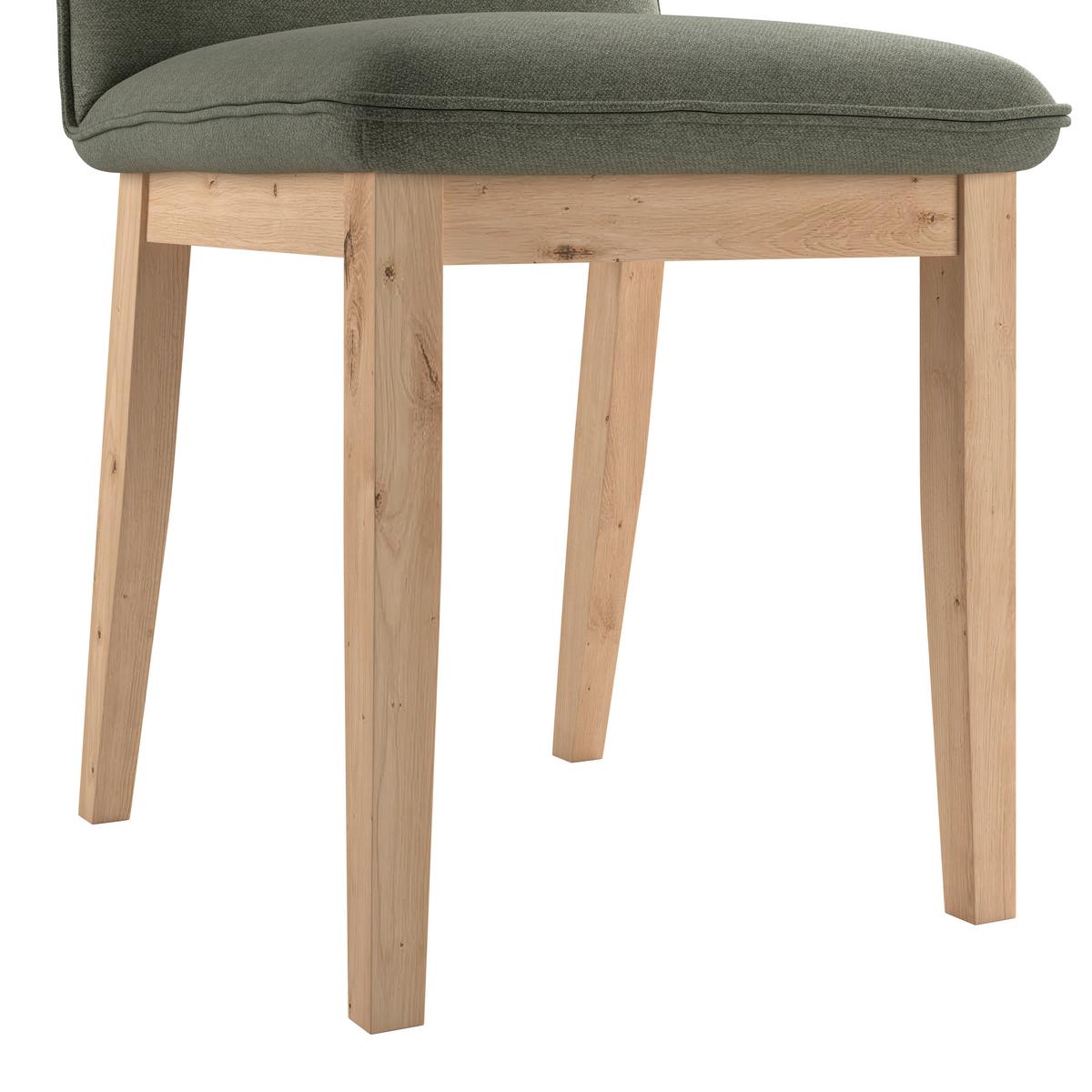 Vierfußstuhl Beluna Ii Webstoff Grün, B: 47cm - Eichefarben/Grün, KONVENTIONELL, Holz/Textil (47/91/44cm) - James Wood