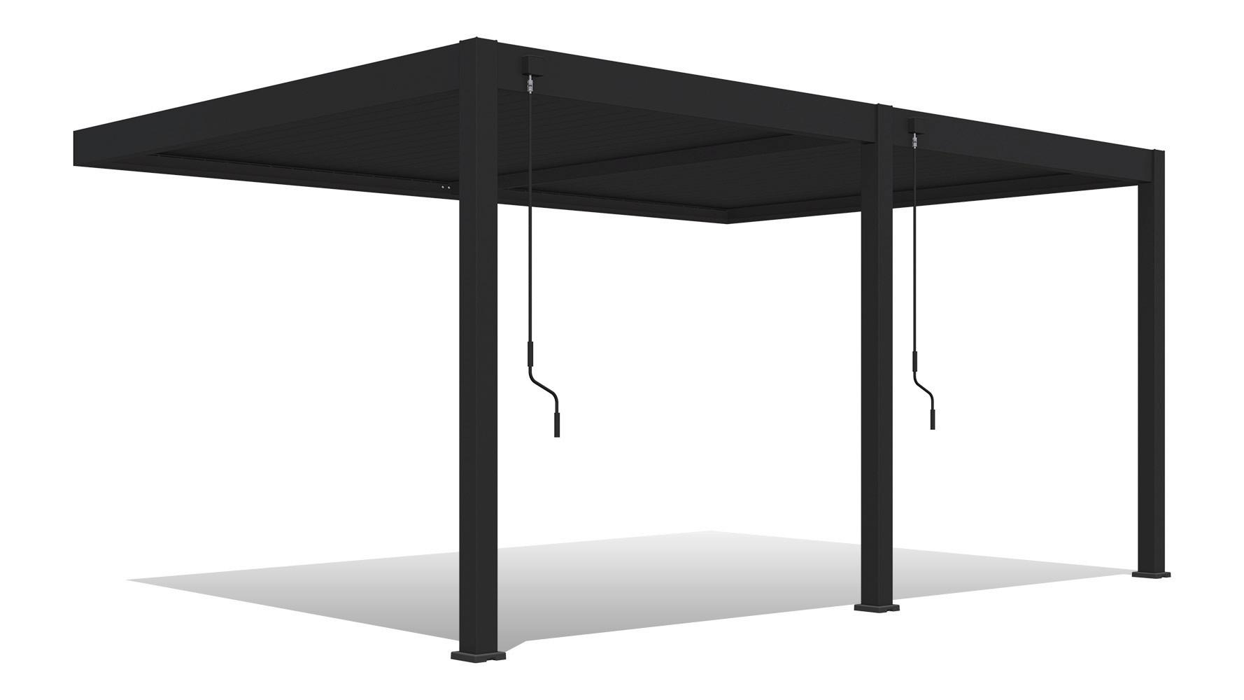 Pavillon Deluxe 530x360cm Wetterfest, Gartenpavillon - Anthrazit, Basics, Metall (530/255/360cm) - WEIDE