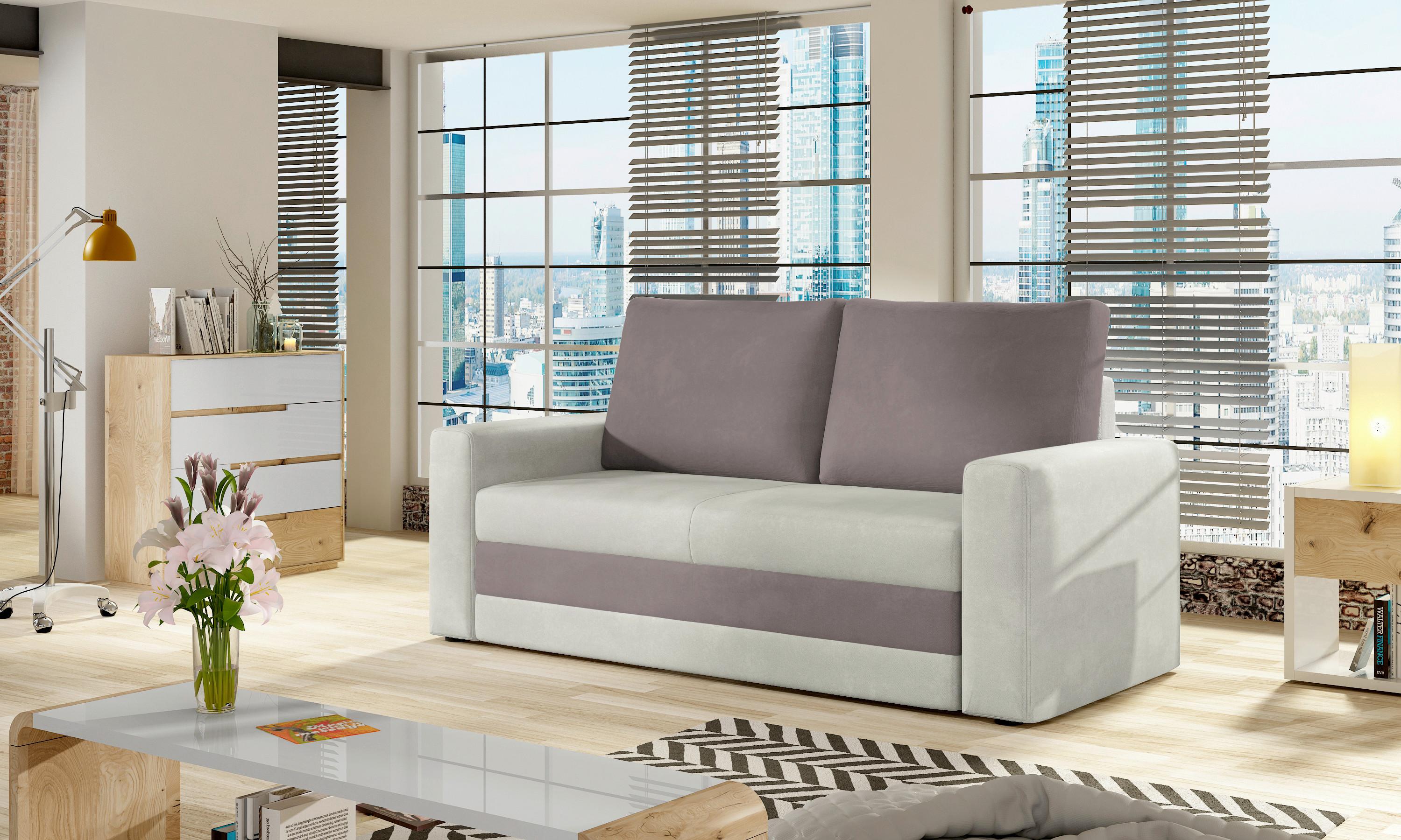 Schlafsofa Wave Creme, B: 150 cm
