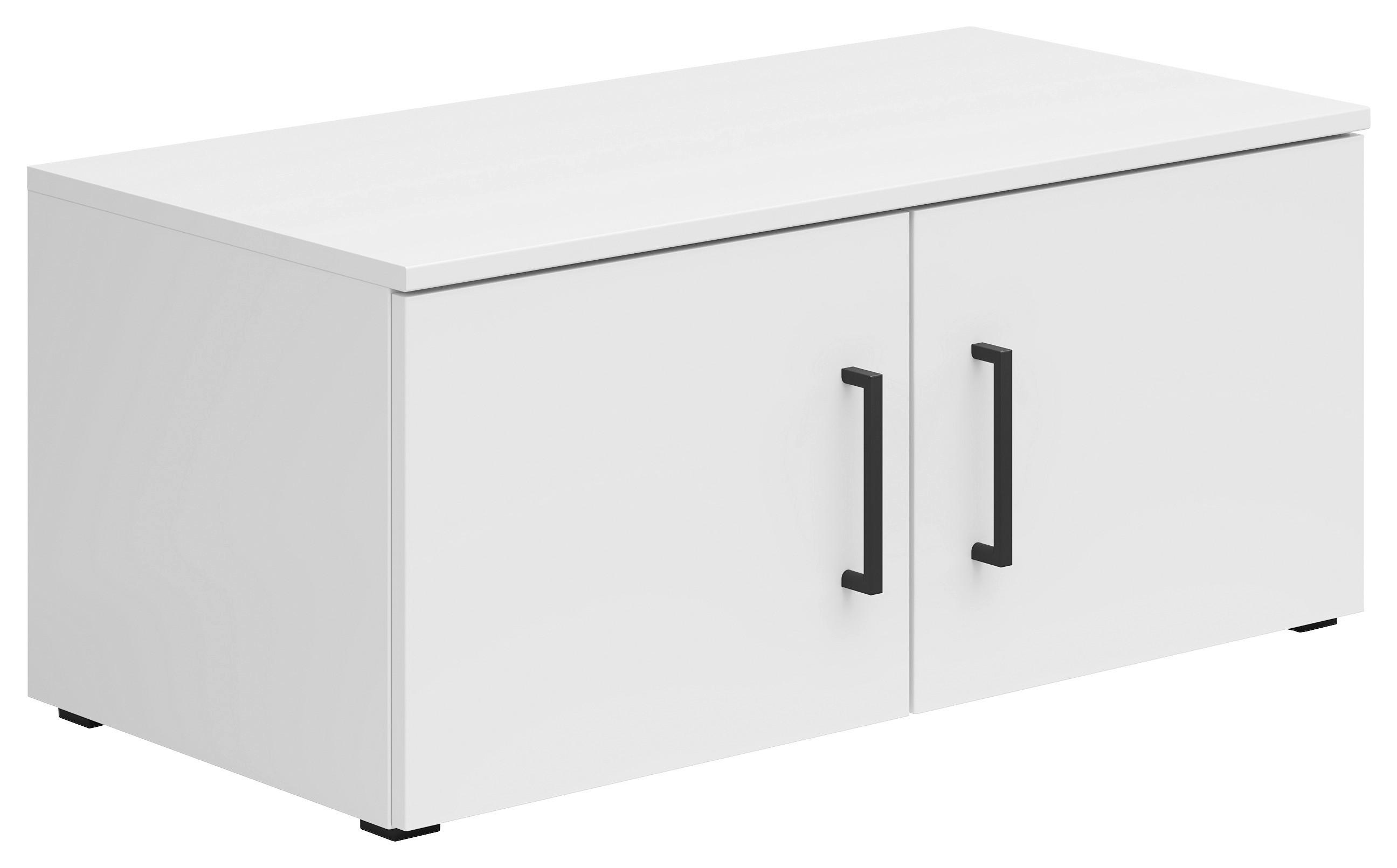 Nadstavec na skriňu Cabinet, š: 80 cm - čierna/biela, Modern, kompozitné drevo/plast (80/35/40cm)