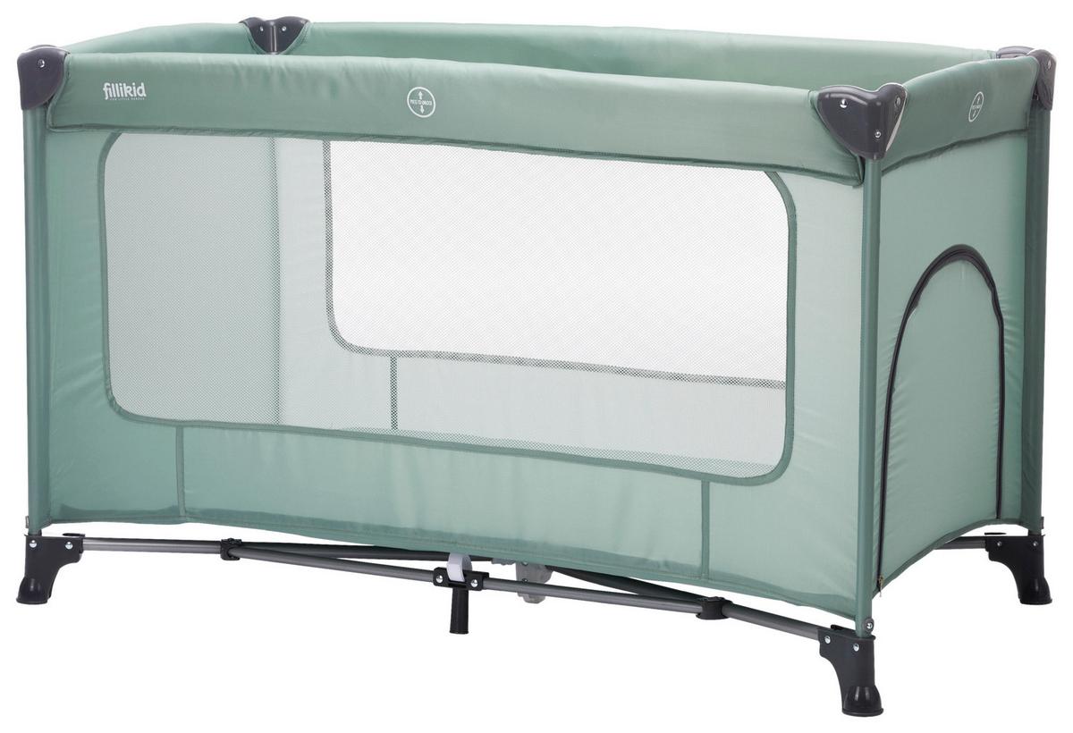 Reisebett Nizza - Salbeigrün, LIFESTYLE, Textil/Metall (120/60cm) - Fillikid