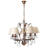 Kristall-hängeleuchte 4669/5b - Bronzefarben, KONVENTIONELL, Glas/Metall (60/105cm)