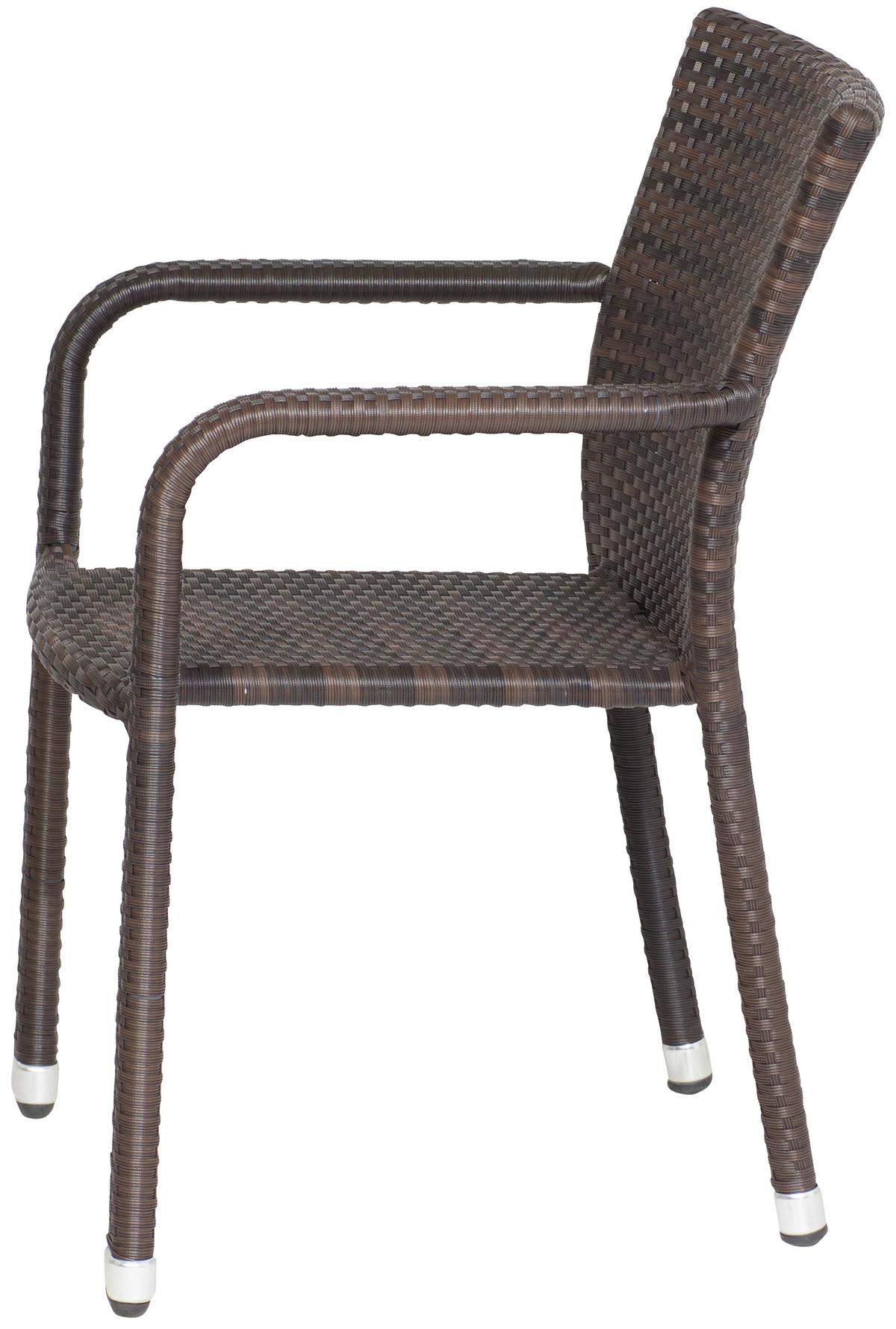 Stapelsessel 120117 - Braun, MODERN, Kunststoff/Metall (56/83/60cm) - Siena Garden