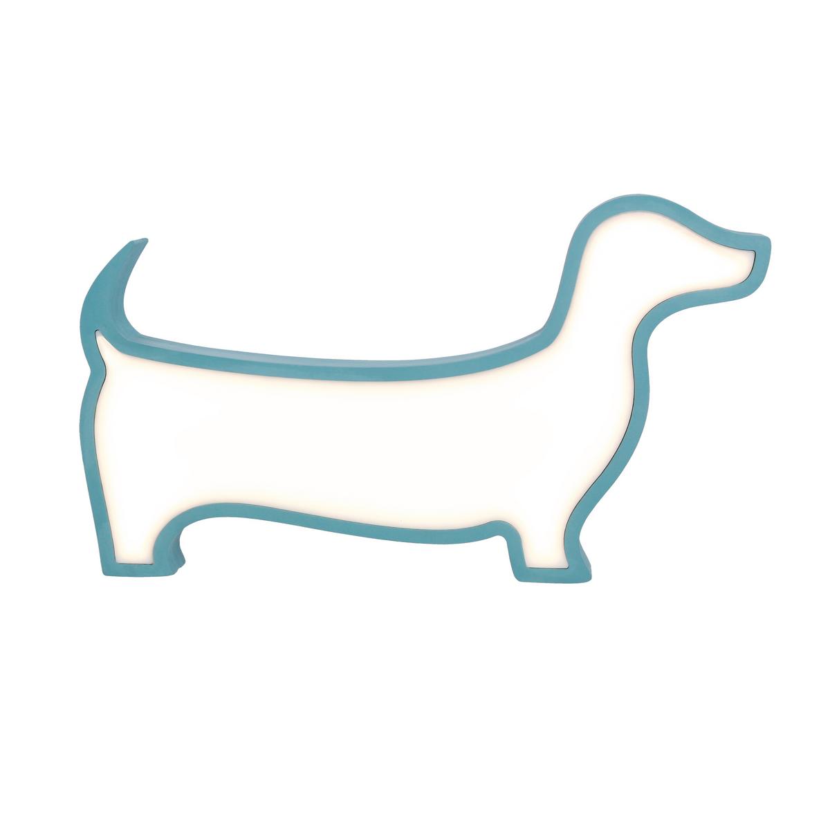 Kindertischleuchte 41-10636 Dog - Blau, Basics, Holzwerkstoff/Kunststoff (32/3.5/18cm)