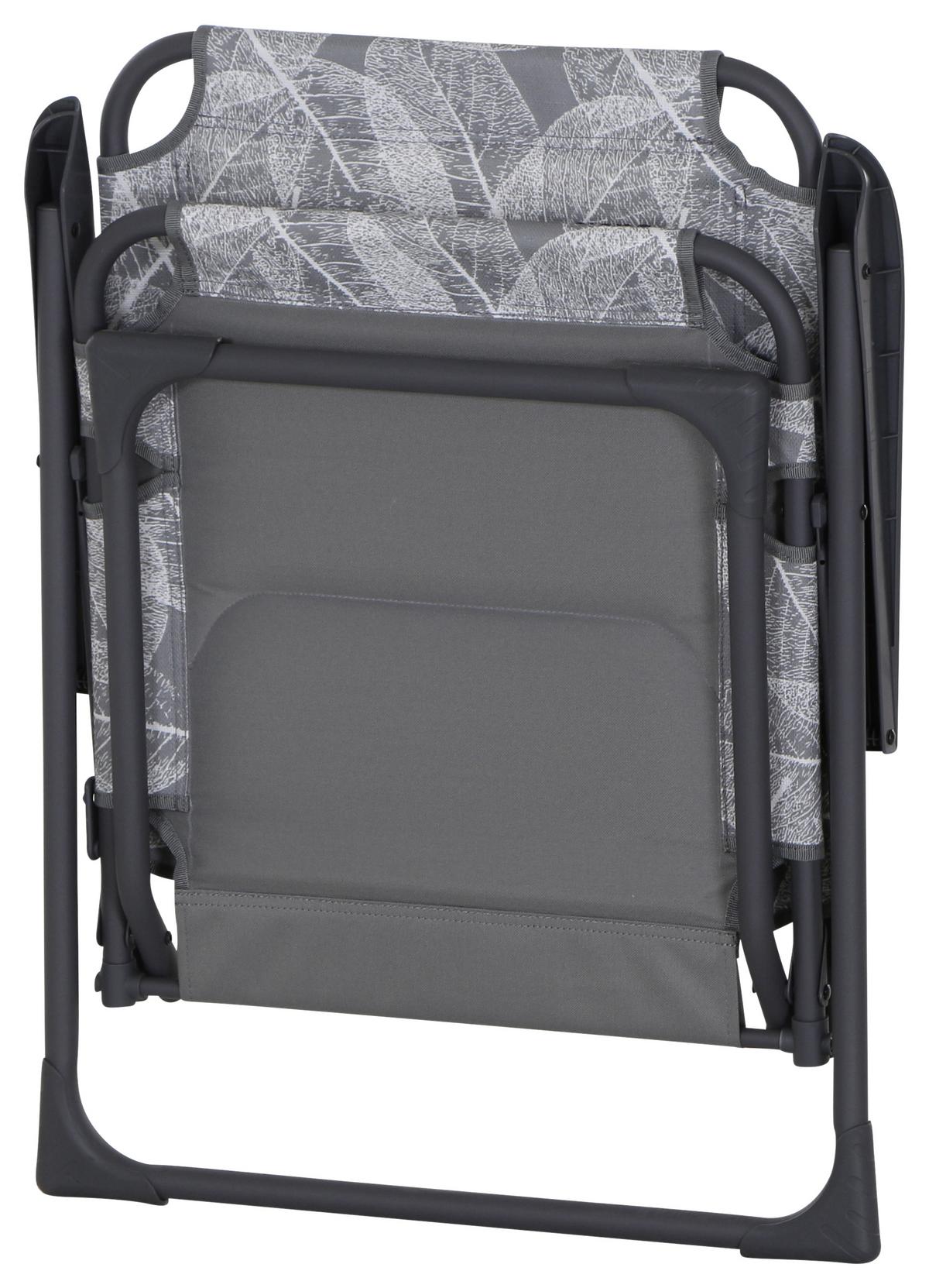Campingsessel Klappbar Mit Armlehnen - Anthrazit/Grau, KONVENTIONELL, Textil/Metall (55/99/73cm) - Siena Garden
