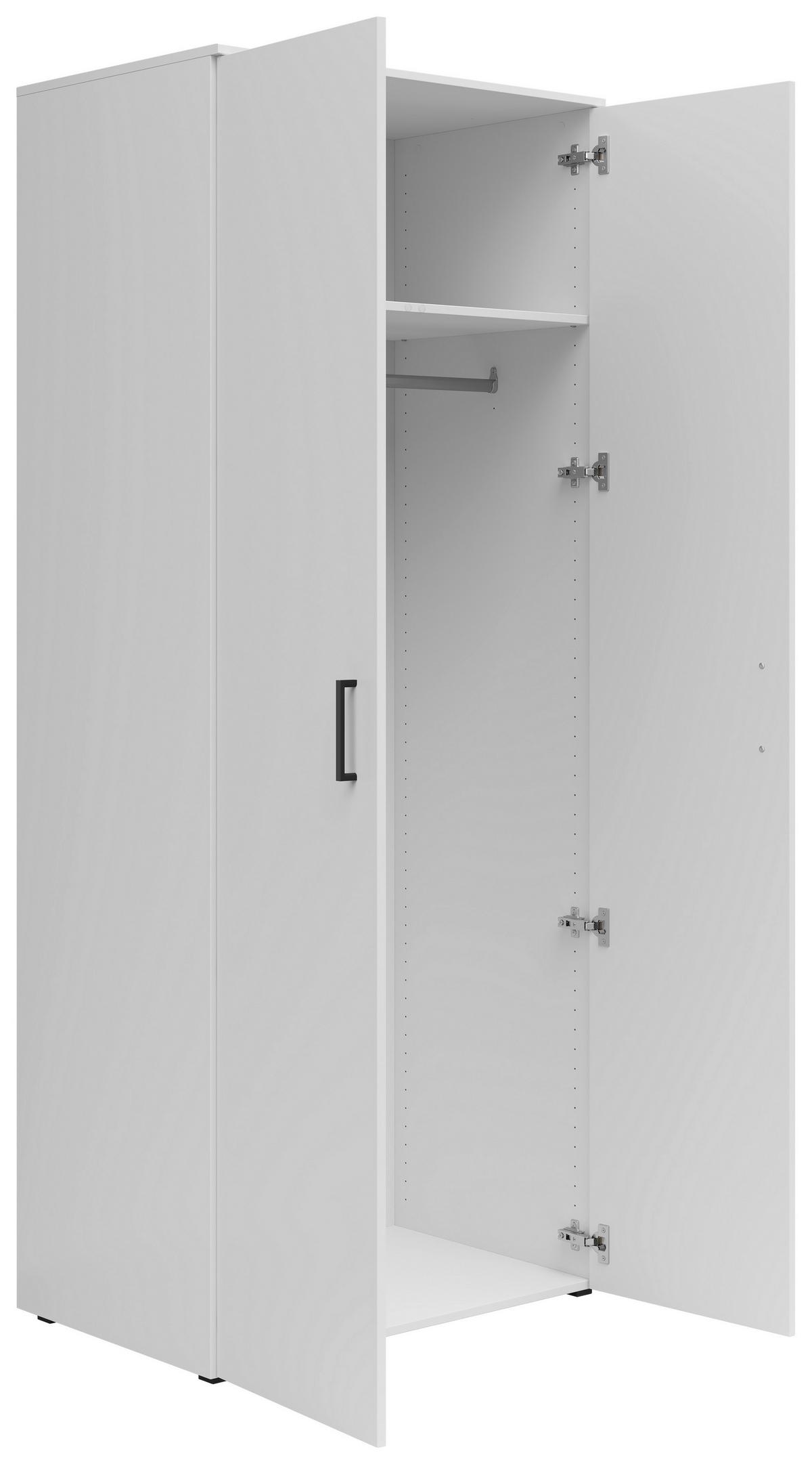 Skriňa MULTISTAURAUM - čierna/biela, Modern, kompozitné drevo/plast (80/195/52cm)