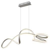 Led Függőlámpa 67341n Swirl - nikkel/átlátszó, Design, műanyag/fém (108/33/120cm) - Globo