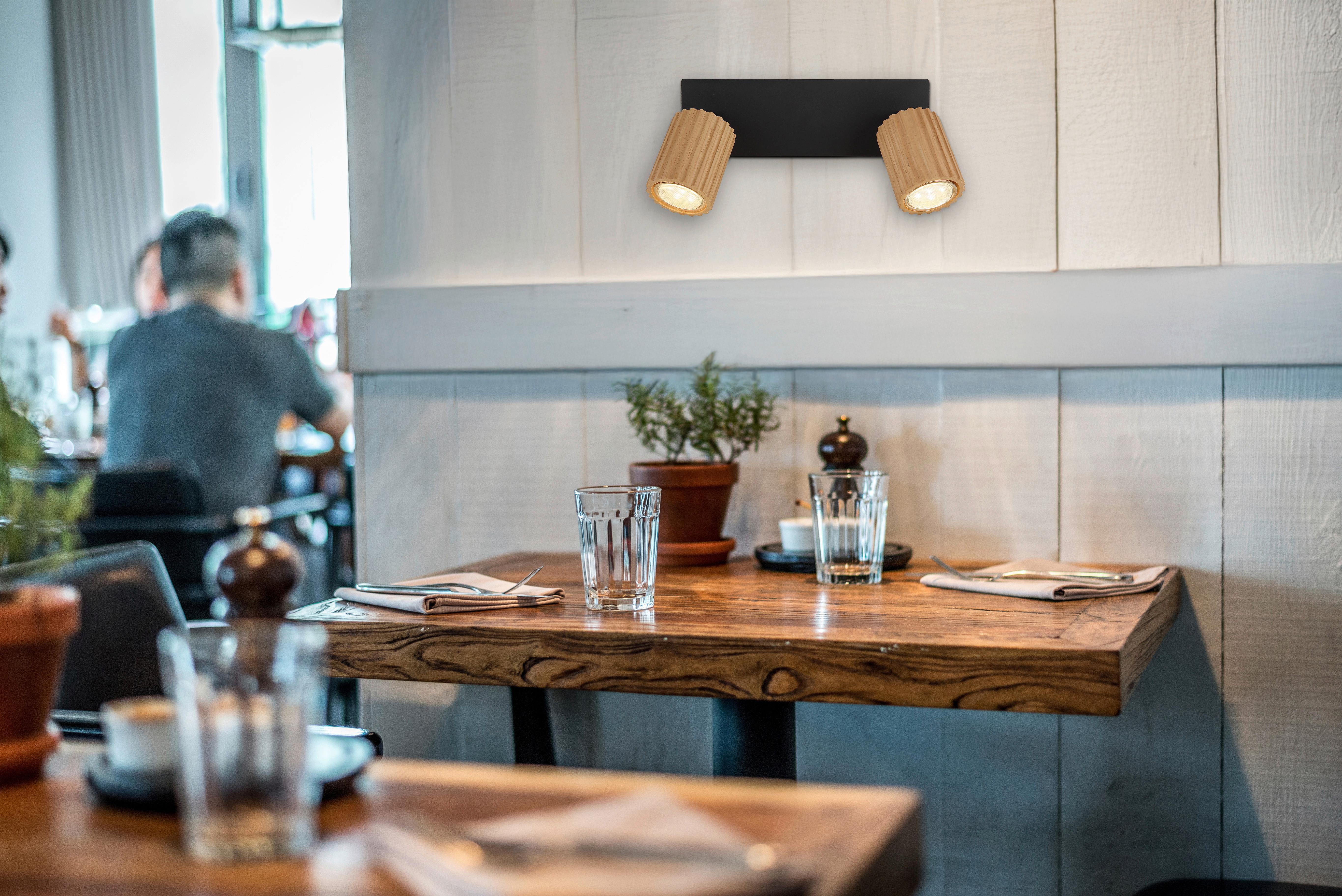 Strahler 57037-2 Wenzel - Dunkelbraun/Schwarz, Natur, Holz/Metall (25,5/8/13cm) - Globo