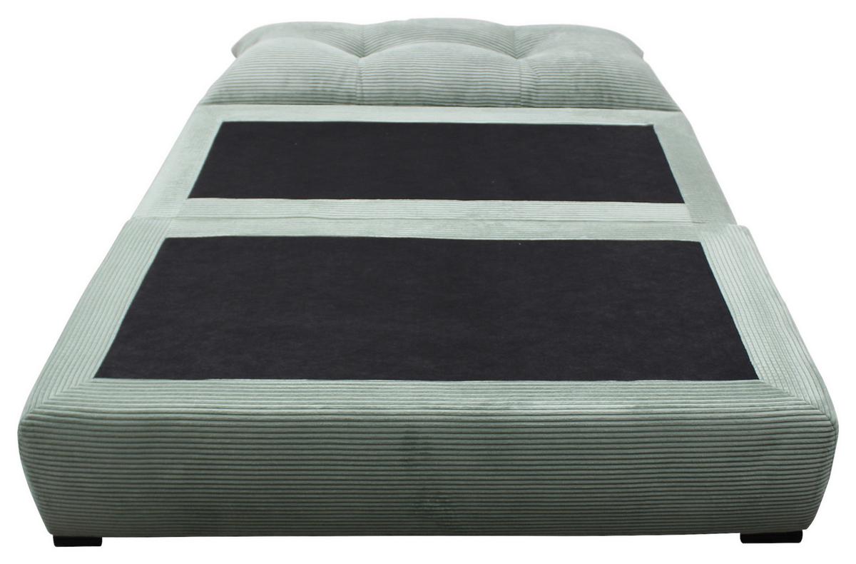 2-sitzer-sofa Yellow Mit Schlaffunktion Grün Cord - Schwarz/Grün, Design, Textil (154/93/85cm) - MID.YOU