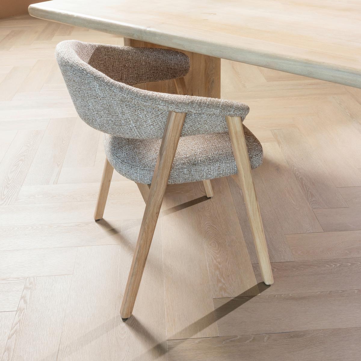 ARMLEHNSTUHL-SET Tunar Naturfarben 2-teilig - Naturfarben, MODERN, Holz/Textil (60/77/60cm) - Livetastic