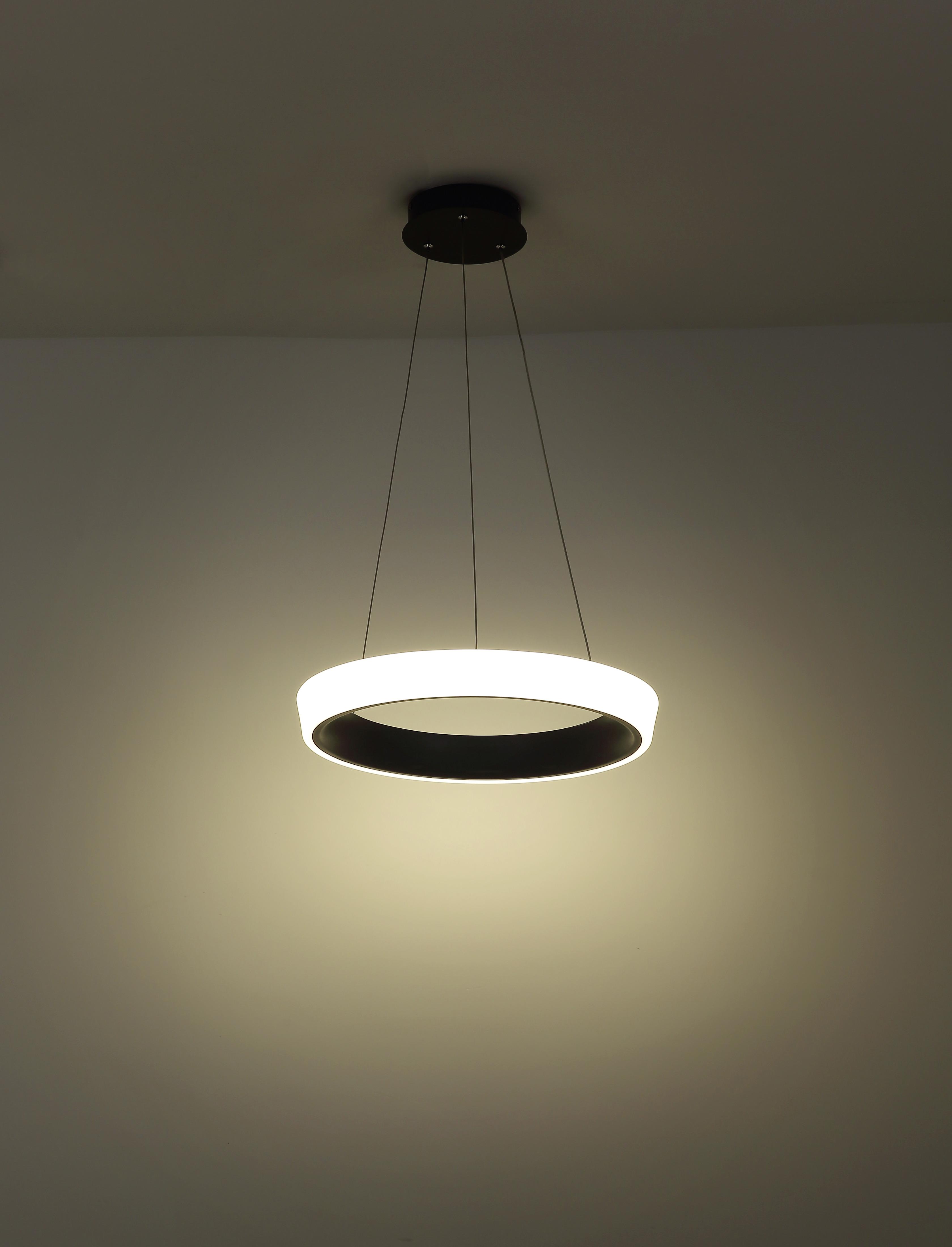 LED-Hängeleuchte Tabano H: 120 cm 1-Flammig - Anthrazit/Opal, Basics, Kunststoff/Metall (50/120cm) - Globo