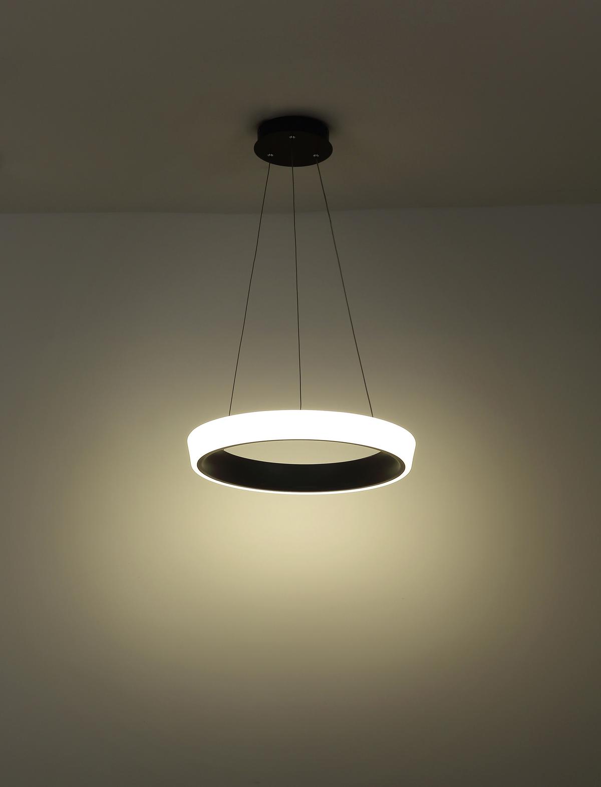 LED-Hängeleuchte Tabano H: 120 cm 1-Flammig - Anthrazit/Opal, Basics, Kunststoff/Metall (50/120cm) - Globo