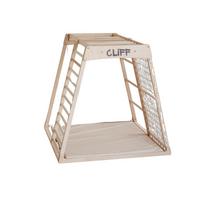 Premium Klettergerüst mit Sicherheitsmatte - Weiß, Basics, Holz (113/115/110cm) - CLIFF