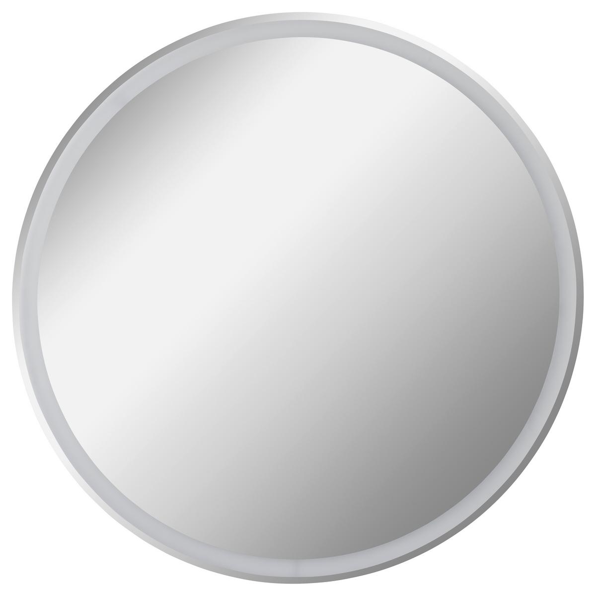 Wandspiegel Mirror Rund 80x80 Cm Ohne Rahmen Mit Led - Basics, Glas (80/80/3cm) - MID.YOU