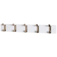 Hakenleiste Köln - Edelstahlfarben/Weiß, MODERN, Holzwerkstoff/Metall (55/7/6cm)