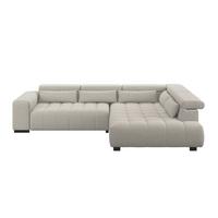 Ecksofa Matera Beige/Naturfarben 311x226 cm - Beige/Schwarz, Trend, Textil (311/226cm)