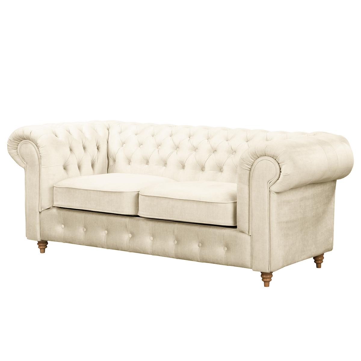 Schlafsofa Laura Cremen, B: 190cm - Creme/Braun, Design, Textil (190/74/91cm) - P & B
