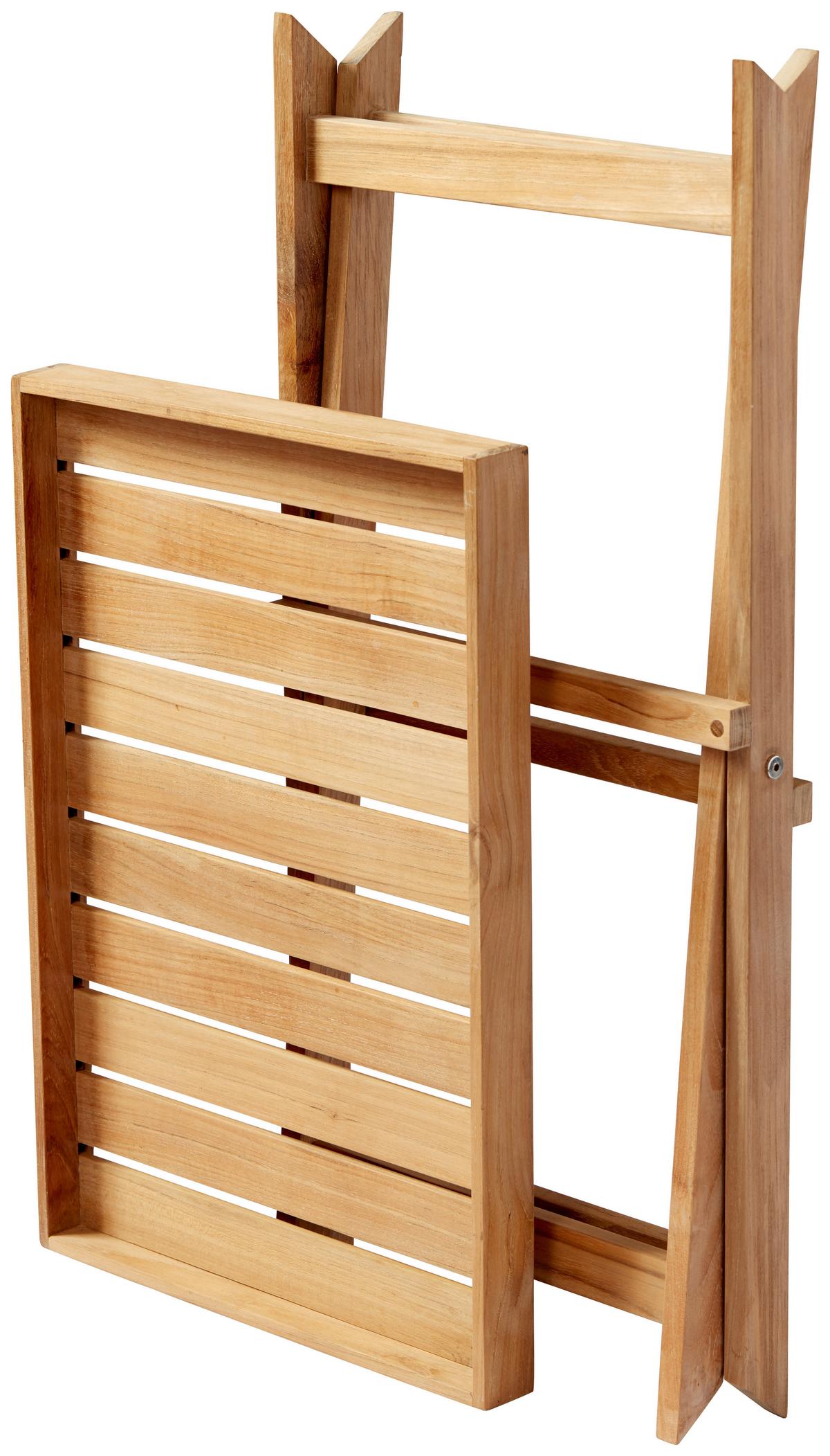 Gartentisch Klappbar Tray Table Teakholz L 60 Cm - Teakfarben, KONVENTIONELL, Holz (60/40/65cm) - MID.YOU