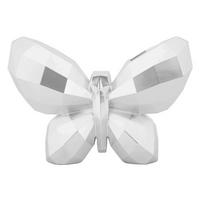 Vase Butterfly Silver Silberfarben B: 22,5 Cm - Silberfarben, Basics, Kunststoff (22.5/15/8cm)