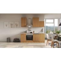 Küchenblock Nano Buchefarben/Beige B: 220 cm - Beige/Buchefarben, MODERN, Holzwerkstoff (220cm) - FlexWell