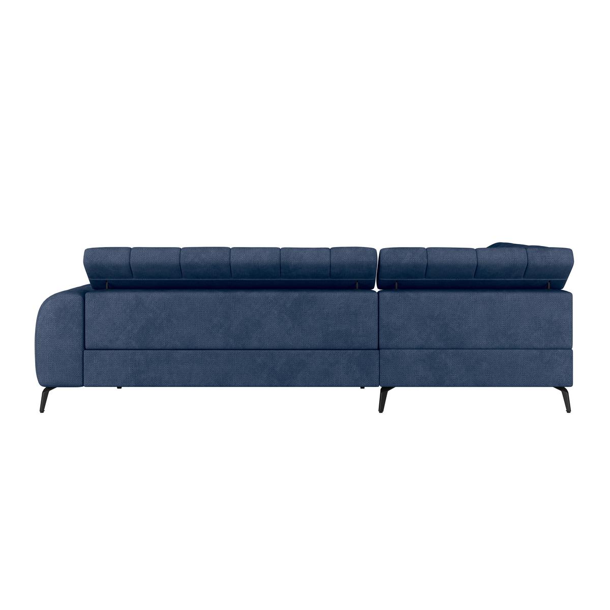 Ecksofa Mit Schlaffunktion & Bettkasten Volf Blau - Blau/Schwarz, Trend, Kunststoff/Textil (203/261cm)