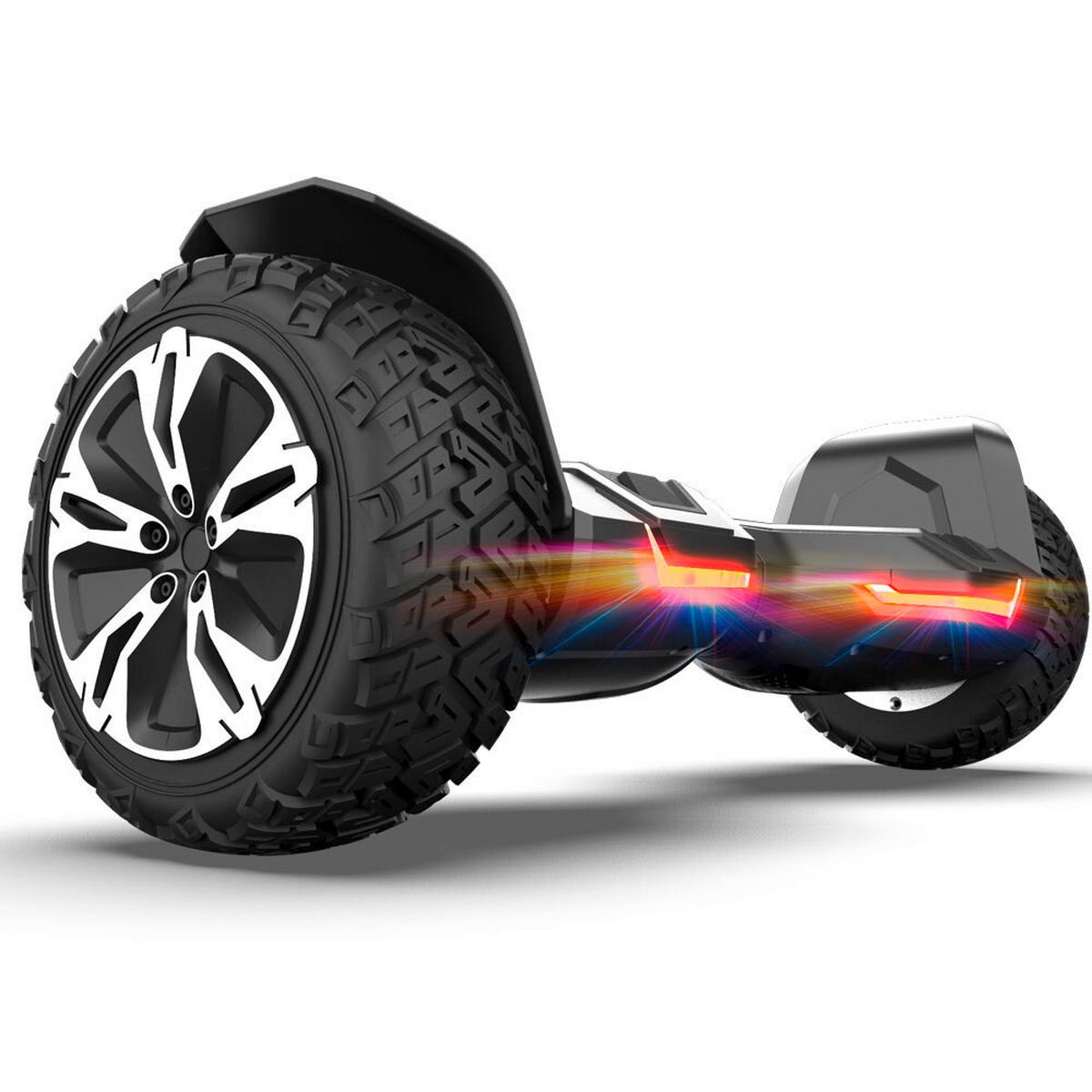 Self-balancing Scooter Warrior Offroad L: 63 Cm, Led-Lichter - Schwarz, Basics, Kunststoff/Metall (63/23,5/23,5cm)