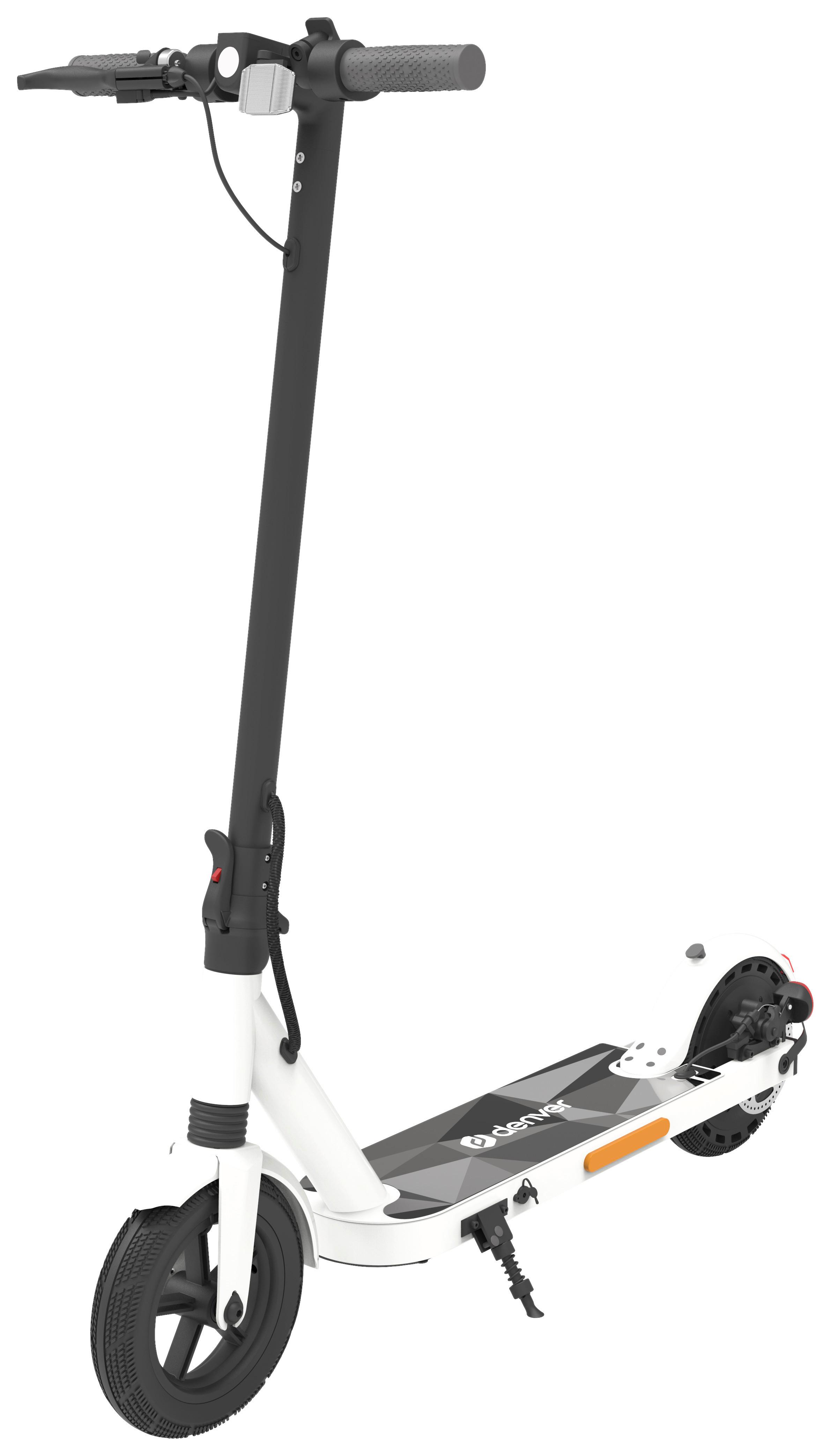 E-Scooter Klappbar mit Display, Parkständer - Weiß, Basics, Metall (108/115/106,00cm)