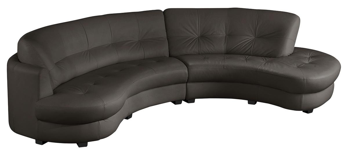 Ecksofa Bretania Dunkelbraun, S: 300x113 cm - Dunkelbraun/Schwarz, Design, Leder/Textil (300/113cm) - Livetastic