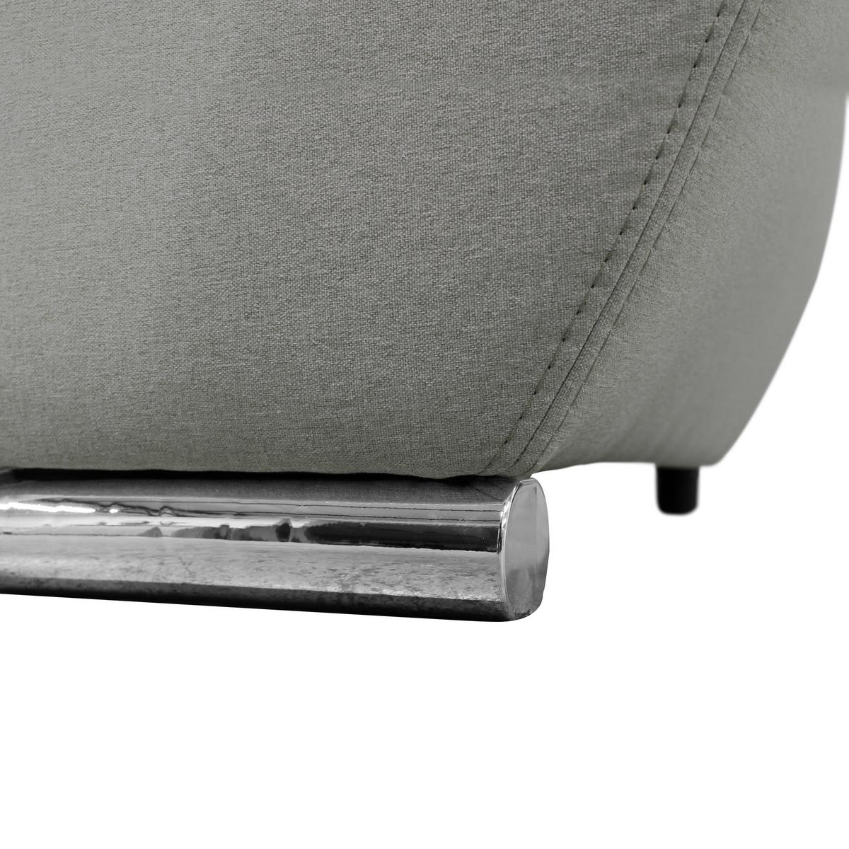 Ecksofa Mit Schlaffunktion Veratti Blau - Silberfarben/Hellgrau, Design, Textil (167/281cm) - MID.YOU