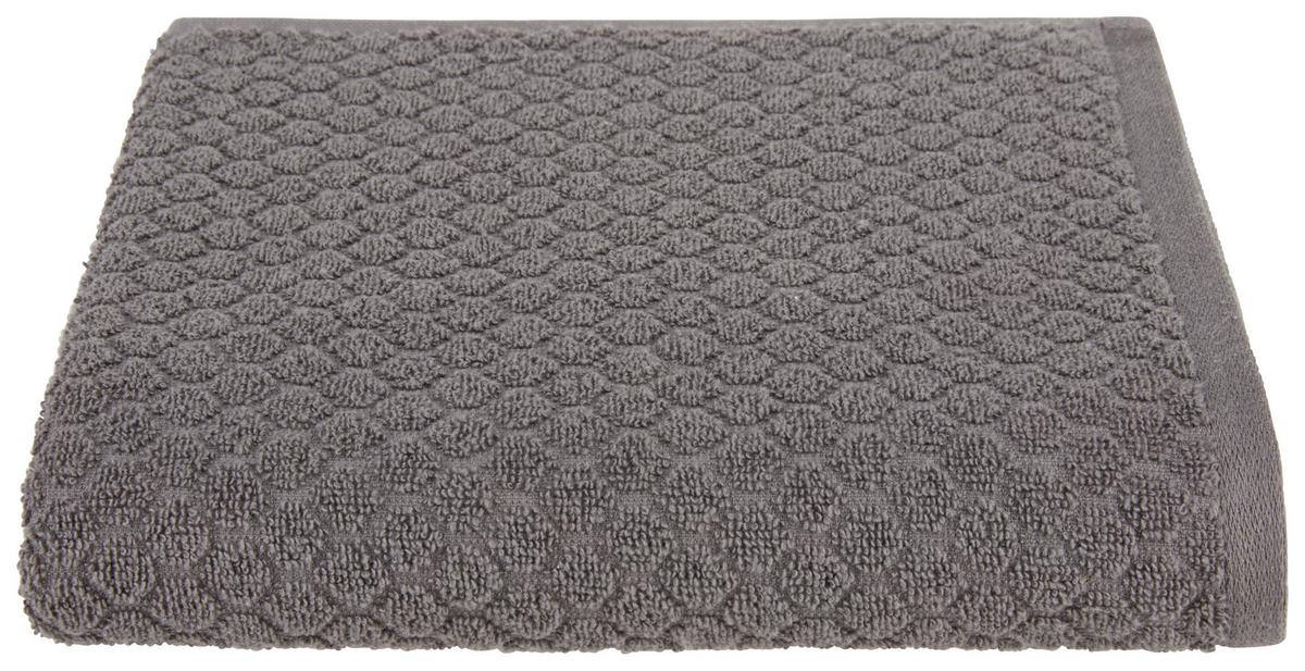 Duschtuch Elena Baumwolle 450 G/M2 Anthrazit 70x140 cm - Anthrazit, MODERN, Textil (70/140cm) - Luca Bessoni