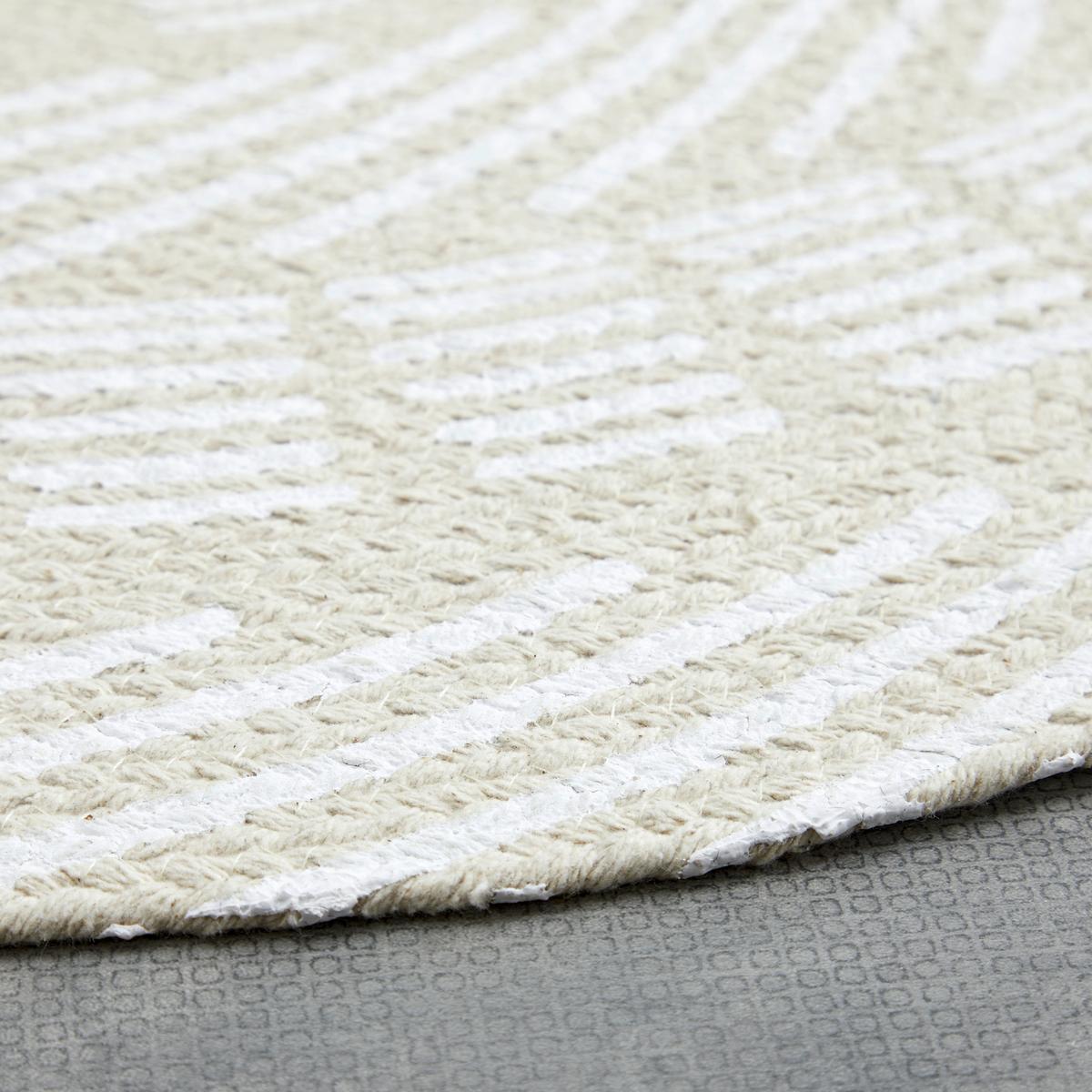 Koberec tkaný na plocho MIAMI, Ø: 100 cm - přírodní barvy/světle hnědá, Moderní, textil (100cm) - Modern Living