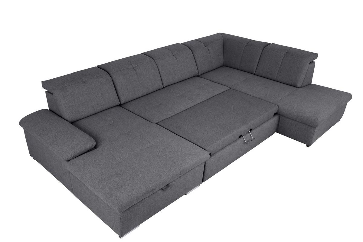 Wohnlandschaft Ramzes Dunkelgrau U: 173x328x215 cm - Dunkelgrau/Grau, Design, Textil (173/328/215cm) - MID.YOU