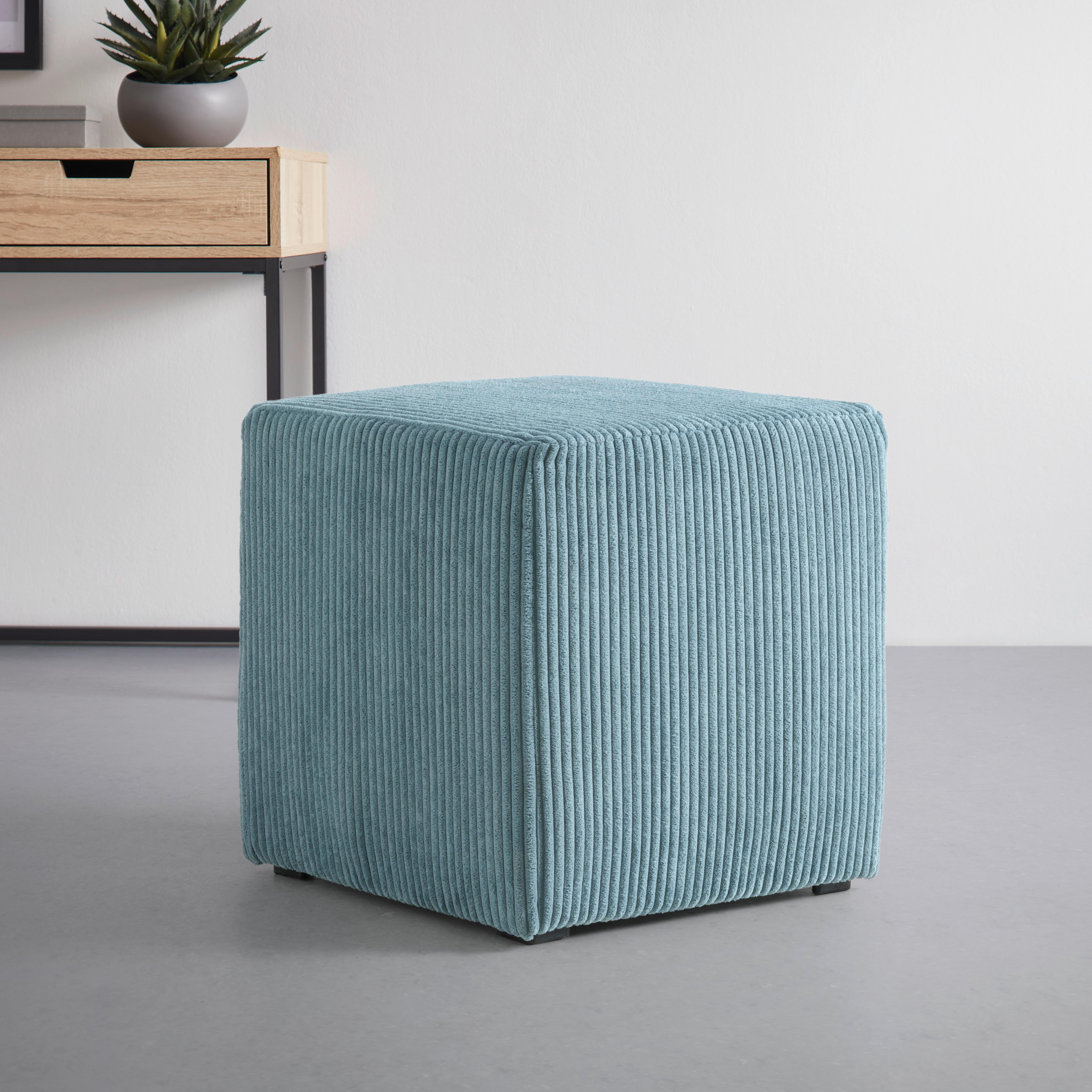 Taburetka BALI, petrolejová - petrolejová, Modern, textil (45/42/45cm) - Mömax