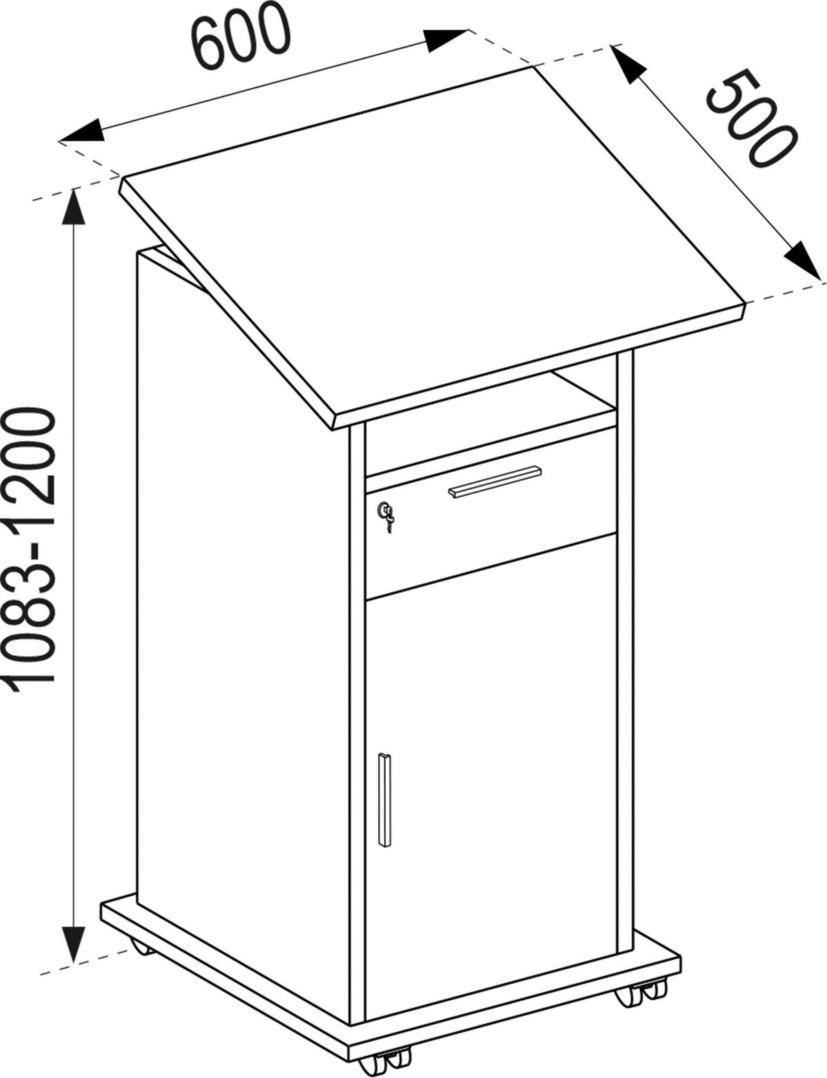 Stůl pro práci ve stoje NETA, černá - černá, Moderní, kompozitní dřevo (60/50/108,3cm) - MID.YOU