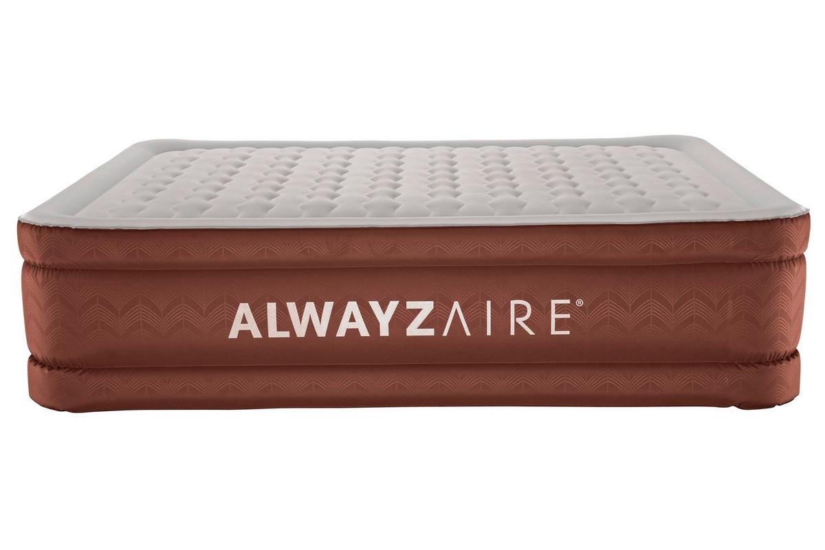 Luftbett Anastasia 203x152x51 Cm Bis 350kg, Inkl. Pumpe - Braun/Grau, KONVENTIONELL, Kunststoff/Metall (203/152/51cm) - Bestway